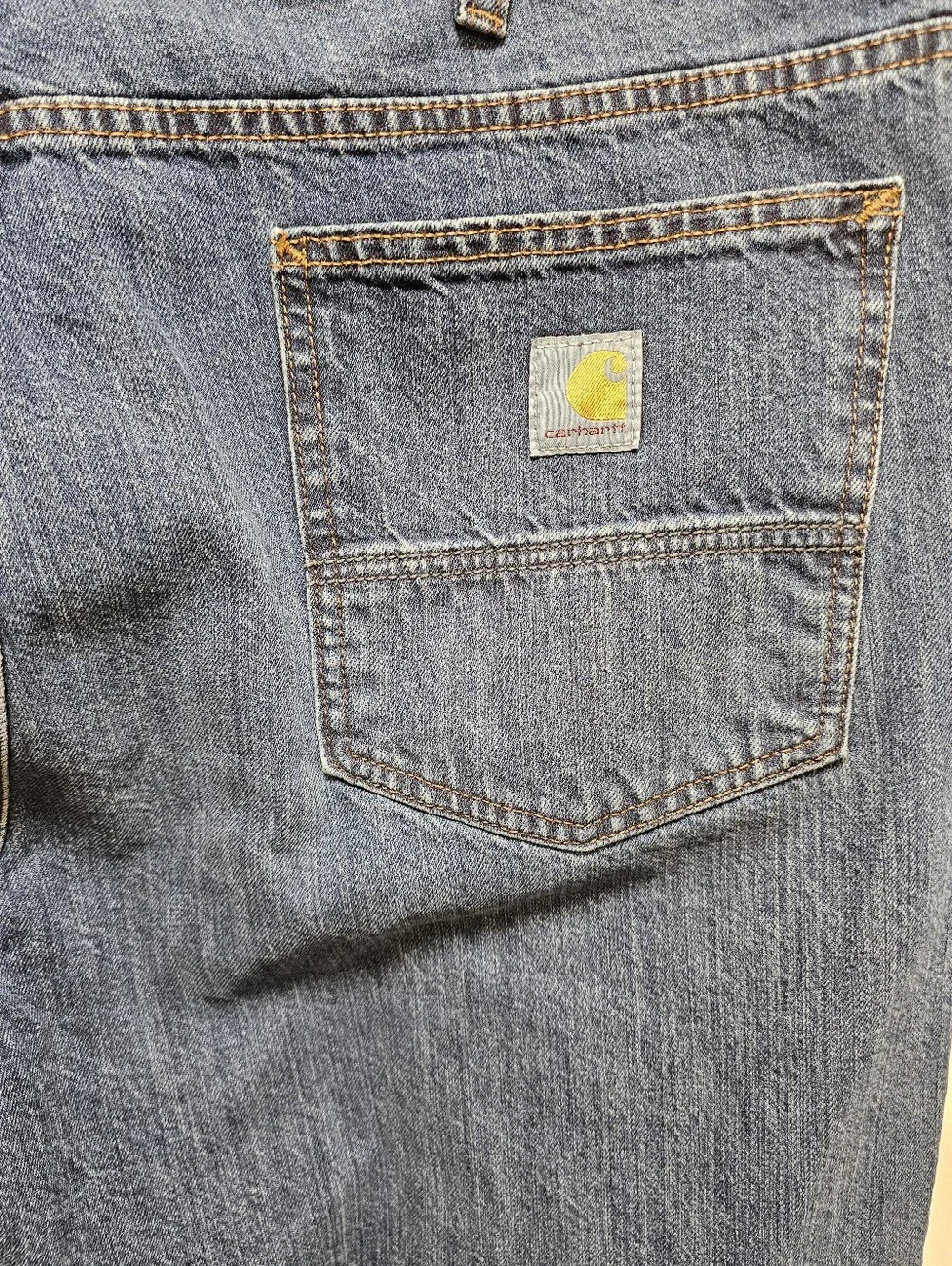 Carhartt Relaxed Straight Jeans 40x36 NWT Blue Denim Workwear